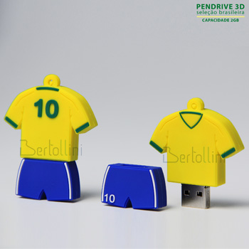 PENDRIVE 3D - SELEO BRASILEIRA 2GB - PND3D003C